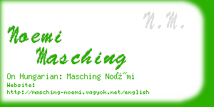noemi masching business card